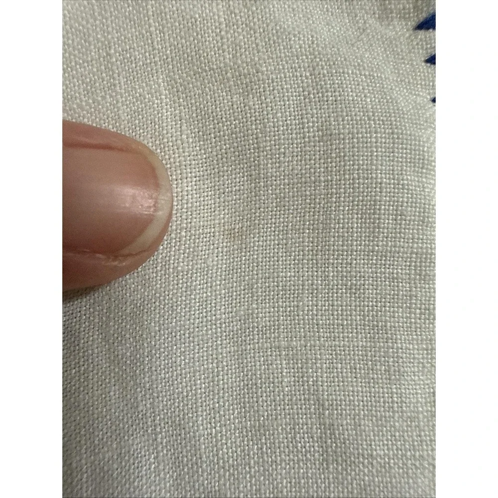 Vtg Cross Stitch Cotton Tablecloth 33